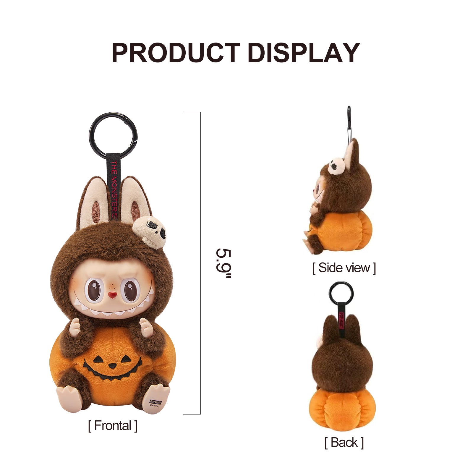 ハッピーハロウィンパーティーシリーズ - 座っているカボチャのビニールぬいぐるみペンダント